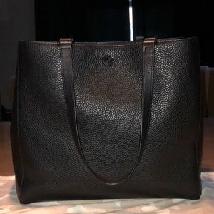 Dagne Dover Allyn Tote Onyx Pebbled Leather